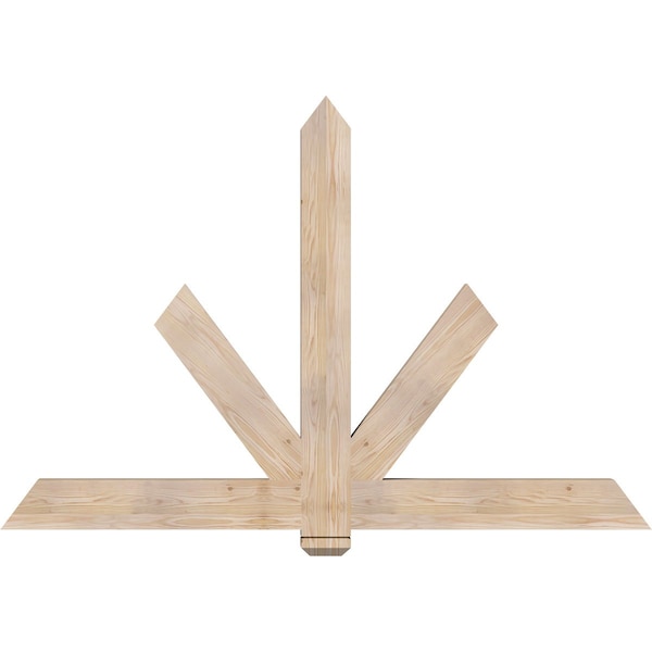 Ekena Millwork Kennewick Smooth Timber Gable Bracket, Douglas Fir, 72"W x 48"H x 3 1/2"D x 5 1/2"F, 16/12 Pitch GBW072X48X0406KEN00SDF - main